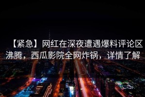 【紧急】网红在深夜遭遇爆料评论区沸腾，西瓜影院全网炸锅，详情了解