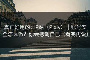 真正好用的：P站（Pixiv）｜账号安全怎么做？你会感谢自己（看完再说）