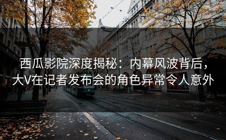 西瓜影院深度揭秘：内幕风波背后，大V在记者发布会的角色异常令人意外